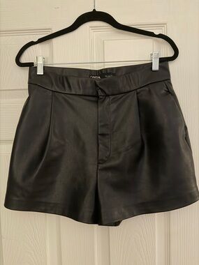 Zara Leather Shorts